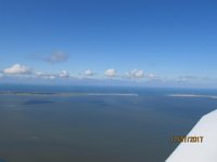 Nordsee 2017 (156)  ber dem Wattenmehr der Nordsee, Wangerooge in Sicht